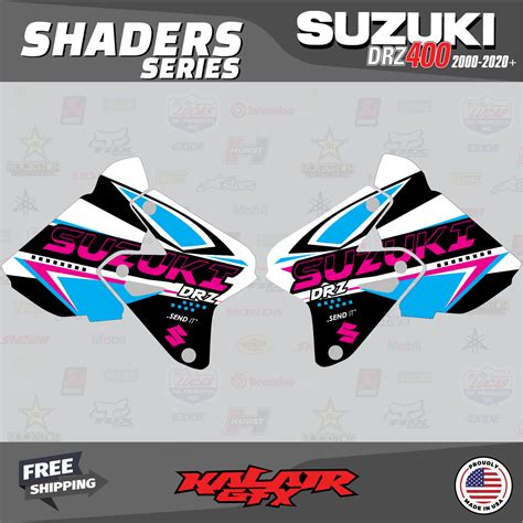 Graphics Kit For Suzuki Drz Sm All Years Drz Sm S E Shaders