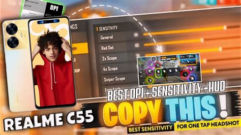 Realme C Free Fire Best Auto Headshot Dpi Hud Sensitivity Settings