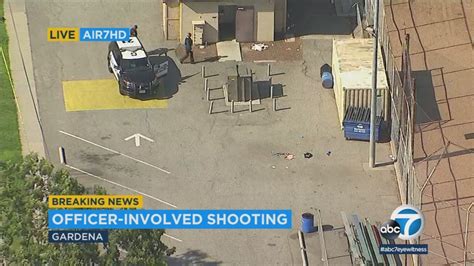 Suspect Dead After Officer Involved Shooting At Gardena Park Abc7 Los