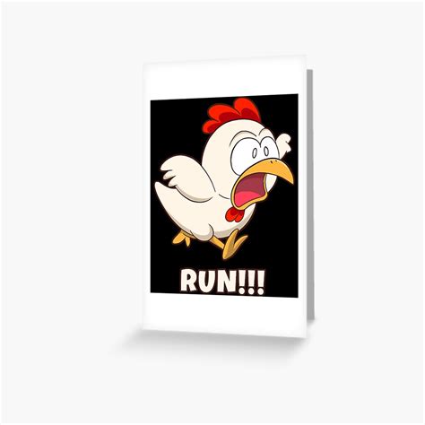 "Chicken Run Meme" Greeting Card for Sale by cora1ka | Redbubble