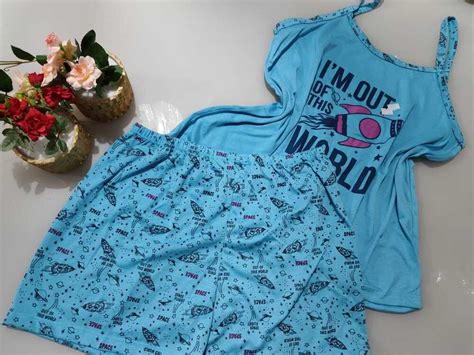 PIJAMA ALÇA ADULTO FOGUETE AZUL Império Lingerie