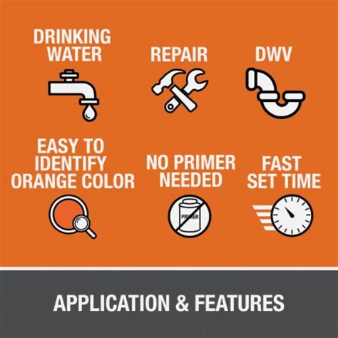 Oatey Oz Orange Lava One Stop Hot Cut In CPVC Cement Oz Kroger