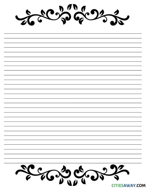 Vintage Free Printable Stationery Black And White