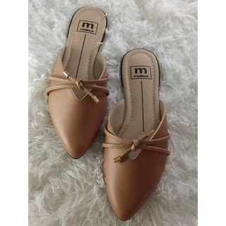 Mule Feminino Moleca Nude Bico Fino Shopee Brasil