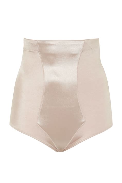 Corrigerende Slip Van Satijn Met Hoge Taille In Nude Yours Clothing