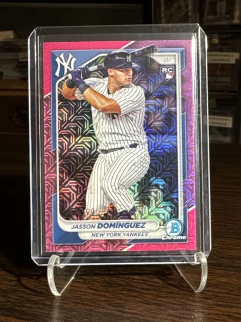 Jasson Dominguez Bowman Cromato Mega Fucsia Rosa Rc Rookie