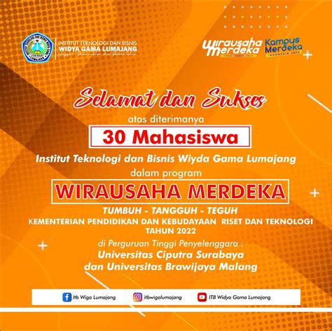 Sebanyak Mahasiswa Itb Wiga Lolos Wirausaha Merdeka Kemendikbud