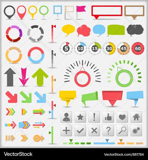 Infographic elements collection Royalty Free Vector Image