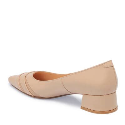 Nude Deri Kadın Topuklu Ayakkabı K24S1AY67606 Q0C Tergan