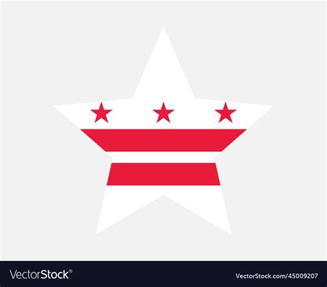 washington dc usa star flag royalty  vector image