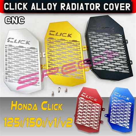 CNC Alloy Radiator Cover For Honda Click 125i 150i V1 V2 Polished