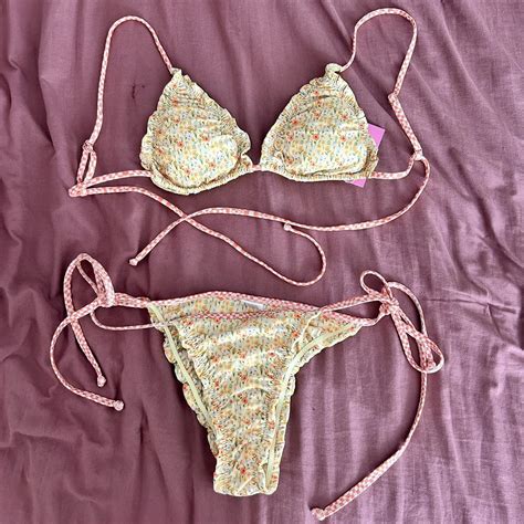 Strawberry Milk Mob Buttercup Bikini Set Never Depop