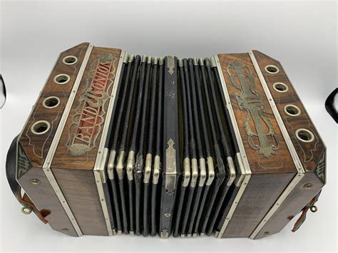 Antique Lange Bandonion Bandoneon Chemnitz Concertina Konzertina