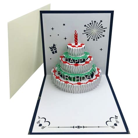 3d Pop Up Birthday Cardwarm Led Light Happy Birthday Card With Music Laser Cut Happy Birthday