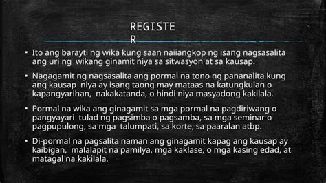 Barayti Ng Wika Sa Pilipinas Gay Linggo Etc PPTX