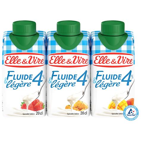 Achat Vente Elle Vire Crème 4 Mg Extra Légère Fluide UHT 3x20cl