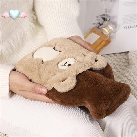 Kawaii Hot Water Bags Plush Rubber Hand And Foot Belly Warmer Cartoon Explosion Proof Portable