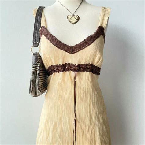 Nude Y2k Babydoll Fairy Princess Dress Perfect Depop