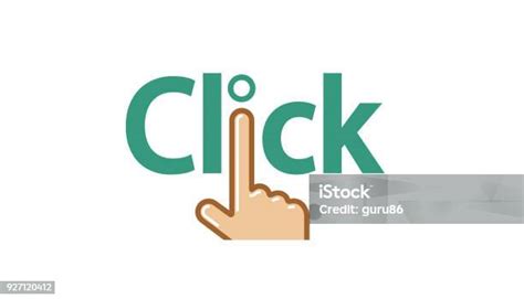 klik ilustrasi desain tipografi ilustrasi stok  gambar