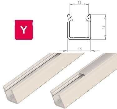 Profil Aluminiowy Do Taśm Led Zewnętrzny Typ Y Lumines Biały 2 Metry