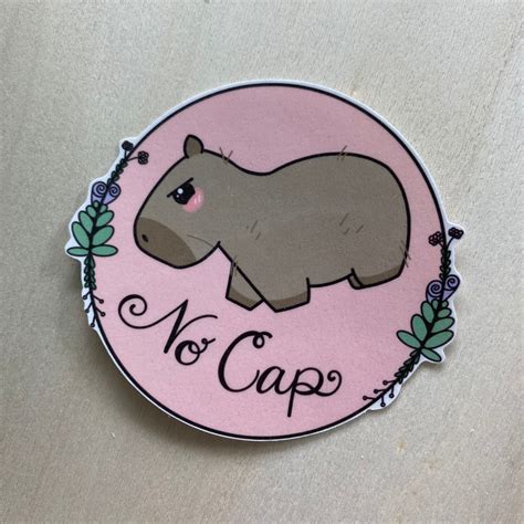 No Cap Sticker Stars And Whimsy