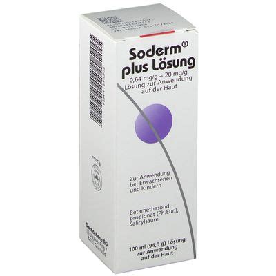 Soderm® Plus Lösung 0,64 mg/g + 20 mg/g 100 ml mit dem E-Rezept kaufen ...