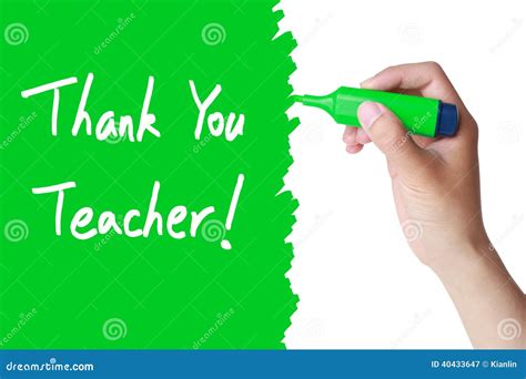 Thank you teacher stock illustration. Image of template - 40433647