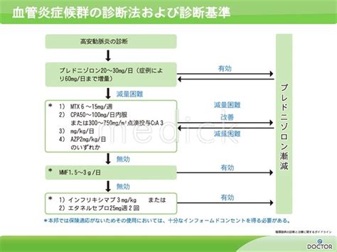 血管炎症候群の診断法および診断基準の説明スライド 医療のイラスト・写真・動画、素材販売サイトのメディック Medick