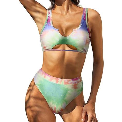 Bikini Femmes Sexy Vider Impression Maillot De Bain Deux Pi Ces Maillot De Bain Ensemble De