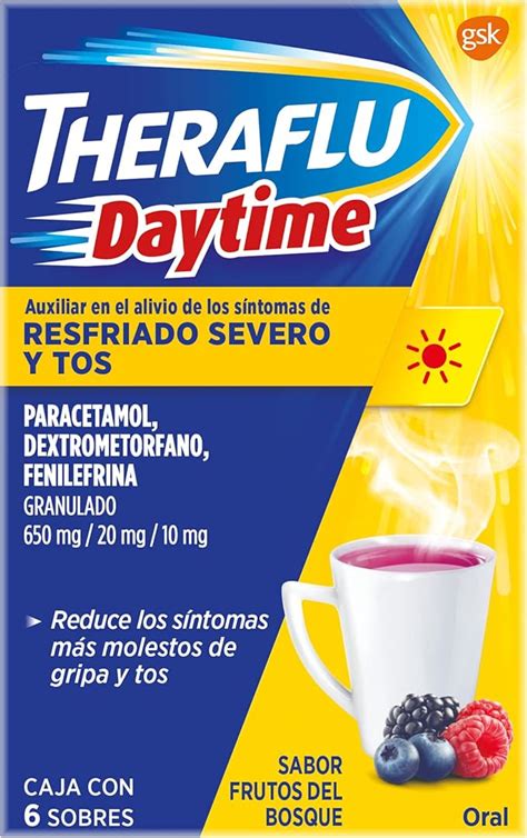 Theraflu Daytime Te Antigripal Resfriado Y Tos Sobres Amazon Mx