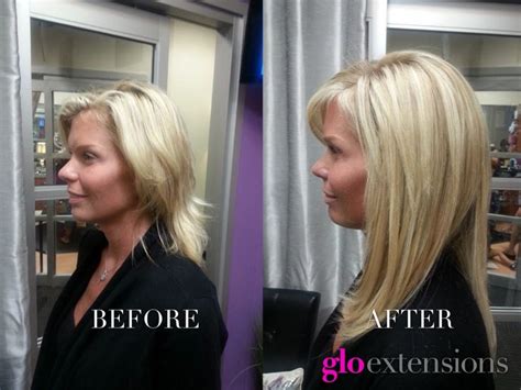 Hair Extensions Before After By Glo Extensions Denver