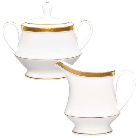 Noritake Charlotta Gold Sugar Oz And Creamer Fl Oz Set Gold