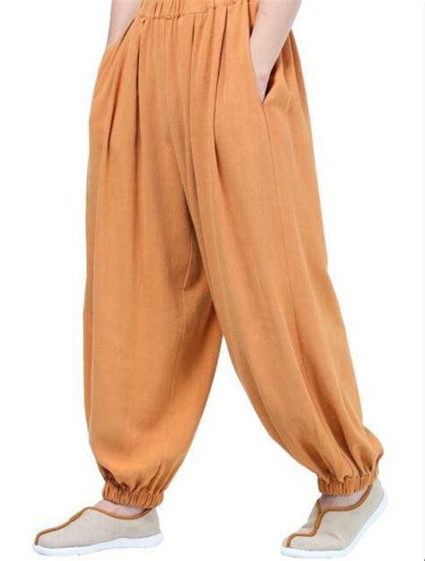 Cotton Buddhist Zen Lay Yoga Trousers Shaolin Monk Kung Fu Tai Chi