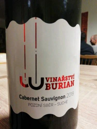 Vinařství Burian Cabernet Sauvignon Pozdní Sběr Vivino Australia