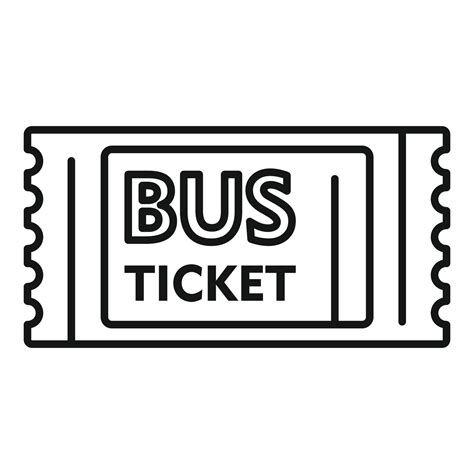 Pass bus ticket icon, outline style 14694345 Vector Art at Vecteezy