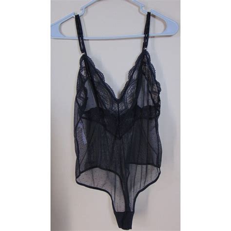 Auden Intimates Sleepwear Auden Womens Sexy Black Lingerie Womens Size Medium Lace Thong