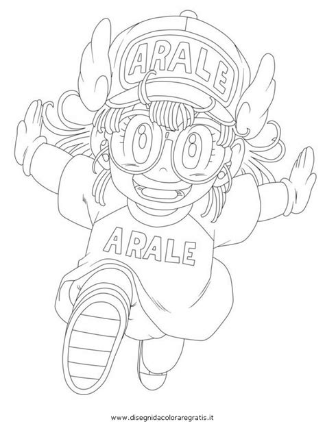 Dr Slump Arale Sketch Coloring Page