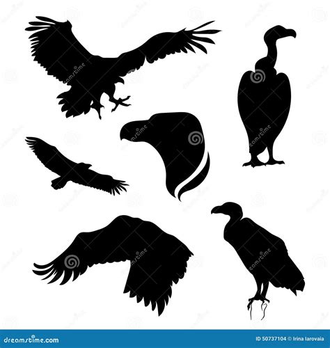 Vulture Silhouettes Vector Illustration | CartoonDealer.com #6451166