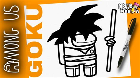 COMO DIBUJAR AMONG US FUSIÓN CON GOKU | how to draw among us fusion ...