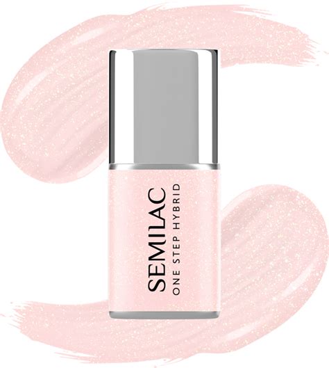 SEMILAC One Step Hybrid Skin Tone Lakier Hybrydowy Nr S257 Naked Glitter Rose 5 Ml