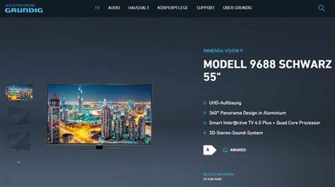Grundig 55 GUS 9688: Flaggschiff glänzt mit edlem Design ...