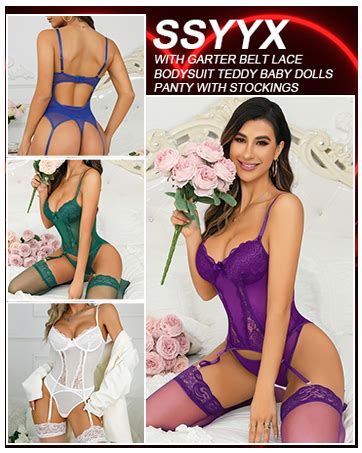 Amazon Ssyyx Sexy Lingerie For Women Piece Lace Lingerie Set Bra And Panty Sets With