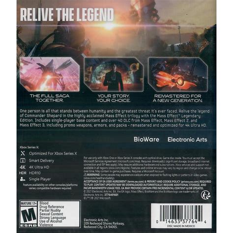 Mass Effect Legendary Edition Xbox One Novo Jogo Mídia Física