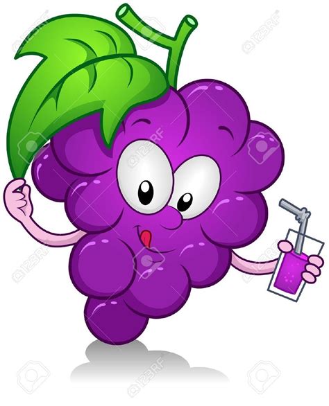 Resultado De Imagen Para Dibujo De Uvas Animadas Fruit Cartoon Funny