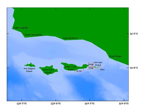 Map Of The Channel Islands California Great Lakes Map