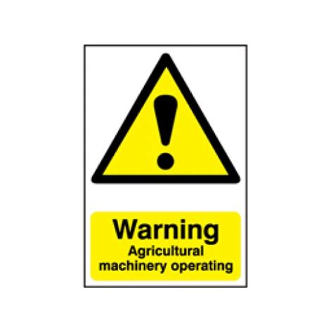 Warning Agricultural Machinery Operating Safety Sign