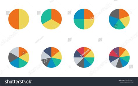 Infographic Pie Chart Set Cycle Collection Royalty Free Stock