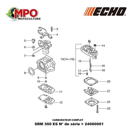 Carburateur Complet ECHO SRM 350 ES ORIGINE A021000932 135 70