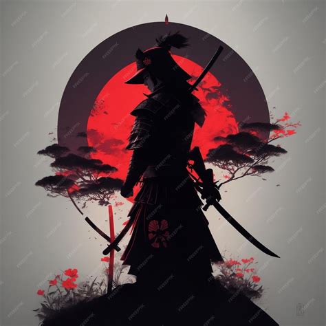 Premium AI Image | Samurai shadow