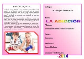 Diptico De La Adiccion PPT